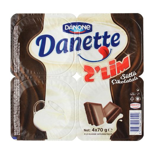 Danone 2'lim Sütlü Çikolata 4X70 gr Danone Markalar Mopaş