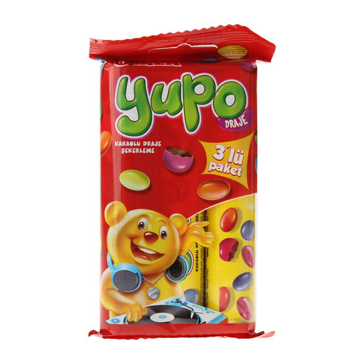 Ülker Yupo Draje Tüp 3�lüX20 gr Draje Çikolata Çikolata Çikolata