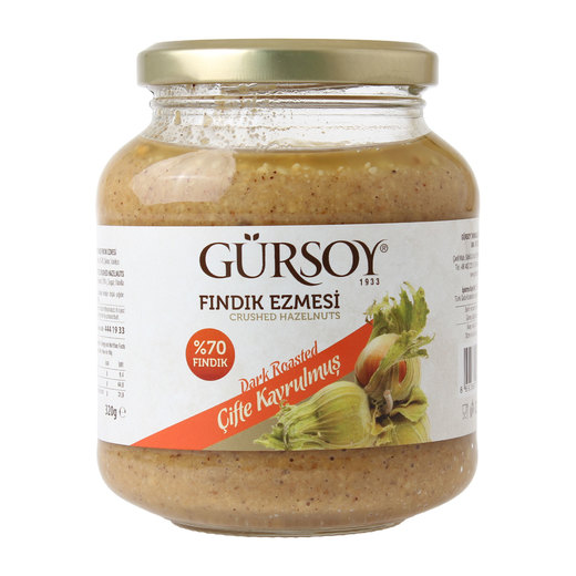 Gürsoy Fındık Ezmesi Çifte Kavrulmuş 320 gr Fındık Ezmesi Krem