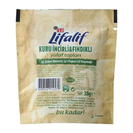 Eti Lifalif Kuru İncirFındık Yulaf Topları 38 gr Müsli Hububat