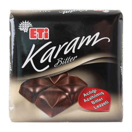 Eti Karam Bitter 45 Kakaolu Kare Çikolata 60 gr Tablet Çikolata