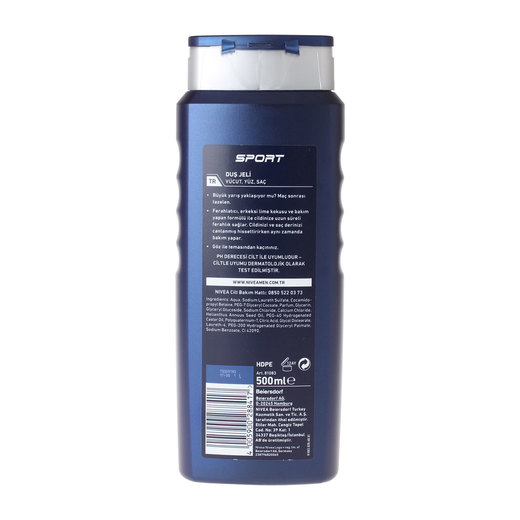 Nivea Men Dus Sampuani Sport 500 Ml Nivea Markalar Mopas Istanbul Anadolu Yakasi