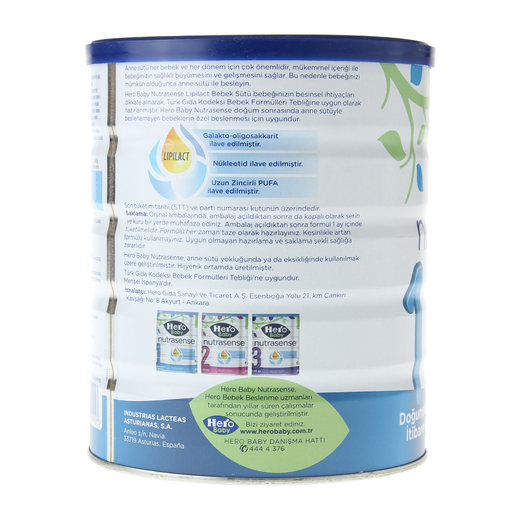 Hero Baby Nutrasense Bebek Sutu 1 6x800 Gr Hero Baby Markalar Mopas Istanbul Anadolu Yakasi