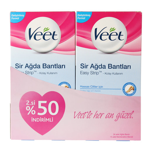 Veet Ağda Bandı Hassas Ciltler İçin 12+12 Veet Markalar Mopaş