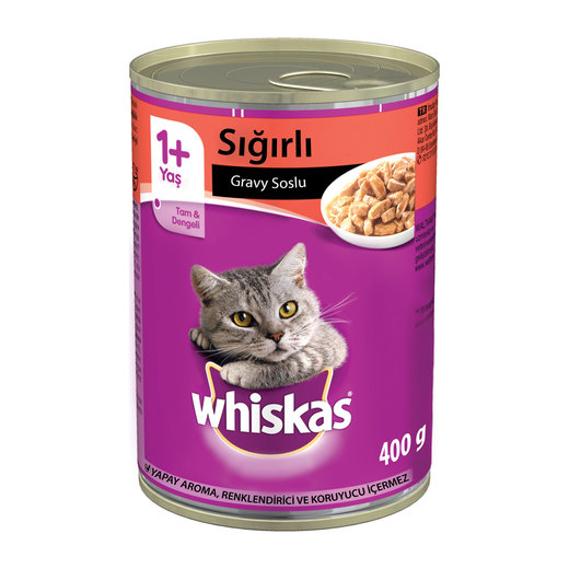 Whiskas Konserve Biftek Erişkin Kedi Maması 400 ml Whiskas Markalar