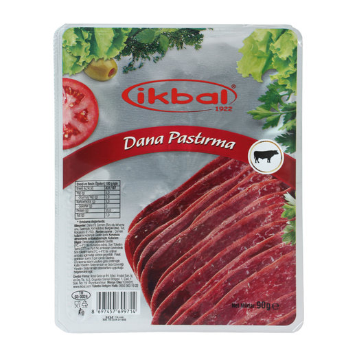 İkbal Pastırma 90 gr Dana Pastırma Pastırma Et Şarküteri