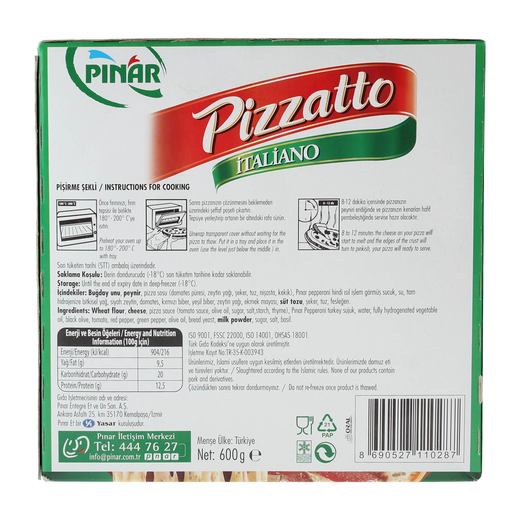 Pınar Donuk İtaliano Pizza 600 gr Dondurulmuş Pizza Hamur İşleri