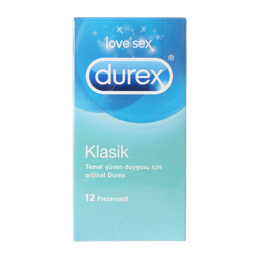 Durex Klasik 12'li Prezervatif Sağlık Ürünleri Kağıt, Kozmetik