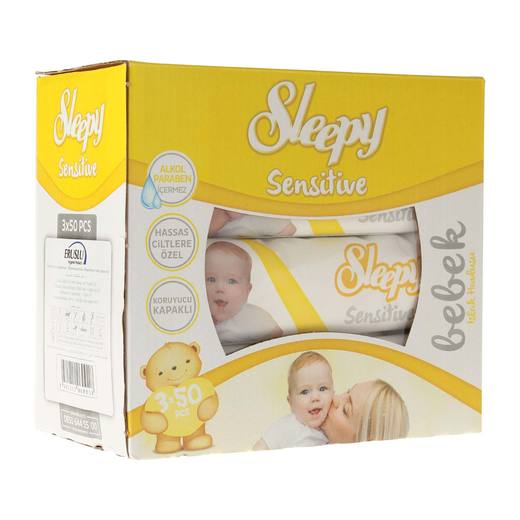 Sleepy Islak Havlu Sensitive 3X50 Islak Havlu Islak Mendil