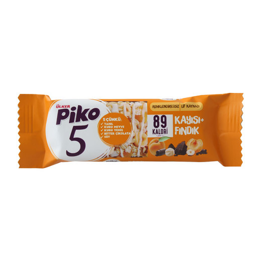 Ülker Piko 5 Kayısı &amp; Fındık 20 gr Bar ve Kaplamalılar Çikolata