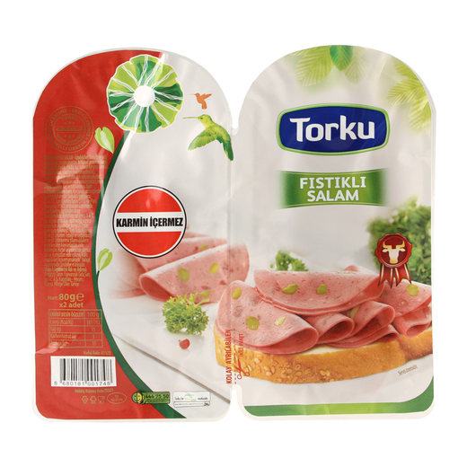 Torku Fıstıklı Salam 2X80 gr Karışık Salam Salam Et Şarküteri
